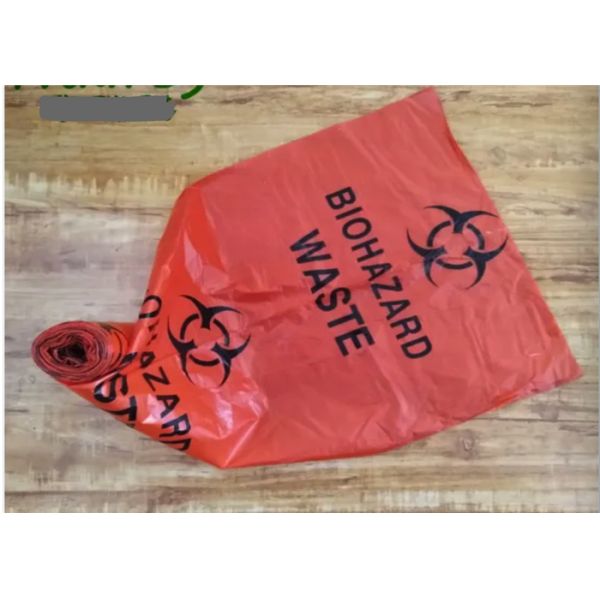 Hand Length Handle Medical Waste Disposal Bags PE Material 10L - 240L Capacity