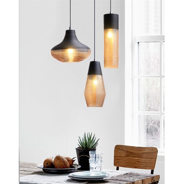 Nordic Vintage LED Pendant Lights Glass Art Living Room Bedroom HangLamp Loft Industrial lamp(WH-GP-105)