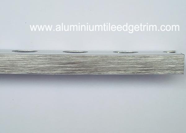 Brushed Silver Effect Aluminium Straight Edge Tile Trim For 6mm Ceramic Tile