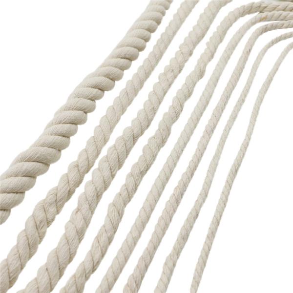 3/4/6 Strands Natural Twisted Jute String Macrame Cotton Rope Customized for Structure