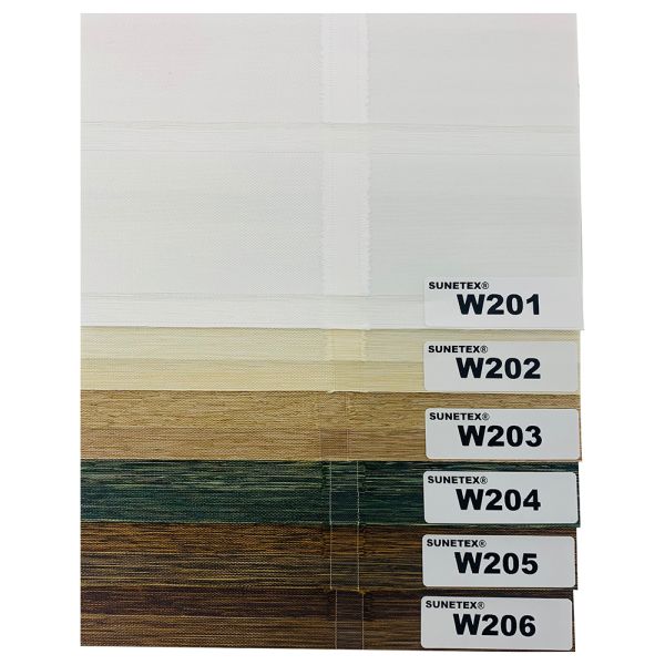 W2 Fireproof Zebra Blinds Fabric  65mm Double Layer Sheer Fabrics