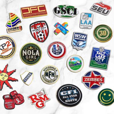 Factory Custom School/Club/Organization Commemorative Enamel Badge Soft Lapel Pin Personalized Custom Metal Epoxy Enamel Pin Lapel Pin Companies Logos Souvenir Name Tag Badge Pins Metal Suit Coat Pin