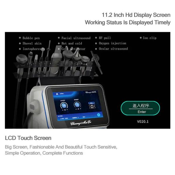 10-in-1 Multifunctional Facial Cleanser with Diamond Peeling Blackhead Removal Dermabrasion Skin Tightening and Whitenin