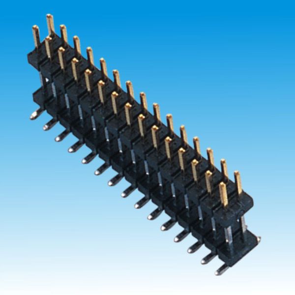 Black 2mm PCB Header Connector 1000mΩ Min Spacer Dual Row PCB Application