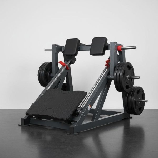 Rail Hack Squat Machine U+PL1042 Sturdy Agile Quiet Centering Gym Ready Resilient