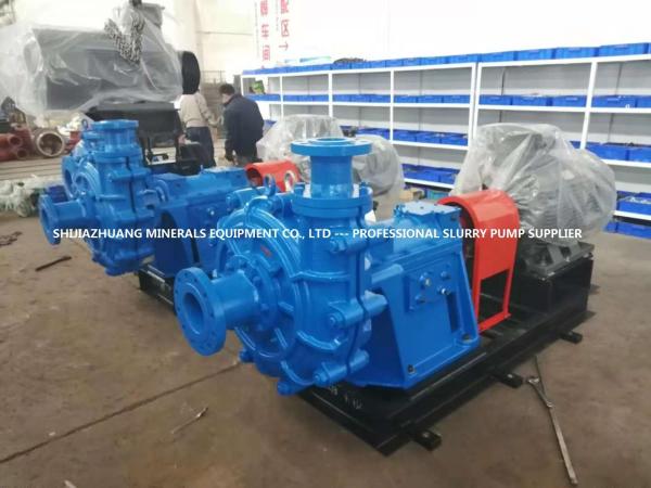 Solids Washing Heavy Duty Slurry Pump Single Stage 100ZGB With 5- Vane Closed Impeller