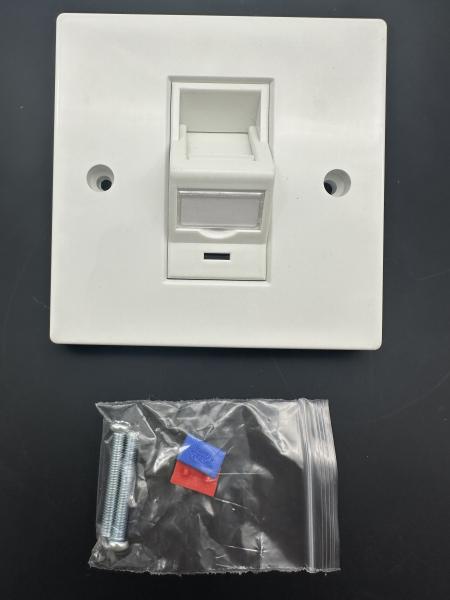 ANSHI LJ6C British Style Snap-In 1 Port Network Cable Faceplate RJ45 Frame 86*86MM