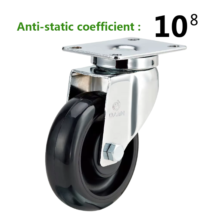 125 mm Industrial ESD Anti‑Static PU Caster Wheels – Medium Duty Conductive Mobility Solution