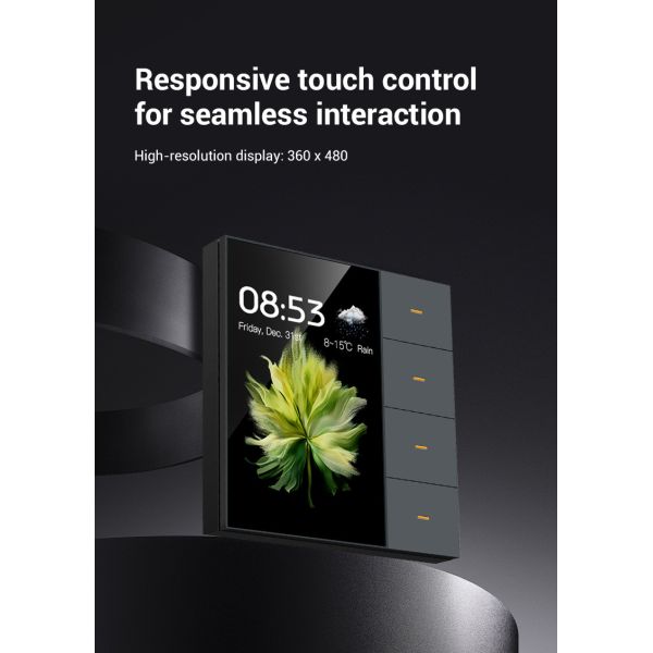 SIXWGH Smart Life Smart Touch Wall Switch 4 Gang WiFi Zigbee Panel Radar Sensor Colorful Customized Luxury Home Hotel Office