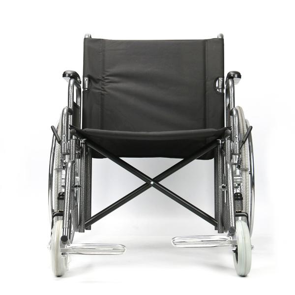 8 altura de assento do peso corporal 51cm da obesidade de Front Wheel Folding Steel Wheelchair da polegada grande
