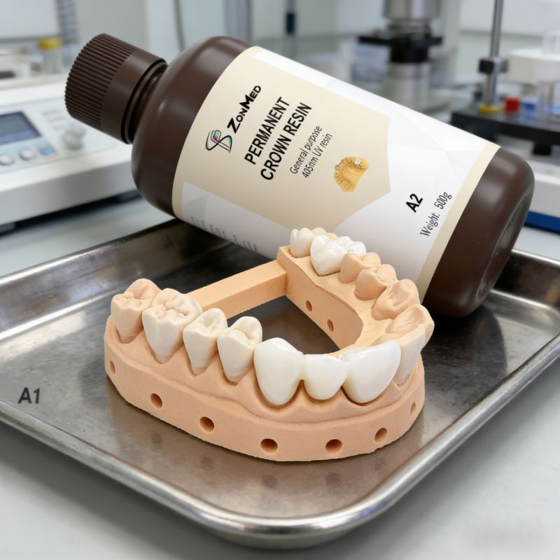 Shelf Life 3 Years Permanent Crown Resin Strong Adhesion Breaking Elongation Rate 5.5 to 7.3 Percent Ideal for Dental Restoration Applications