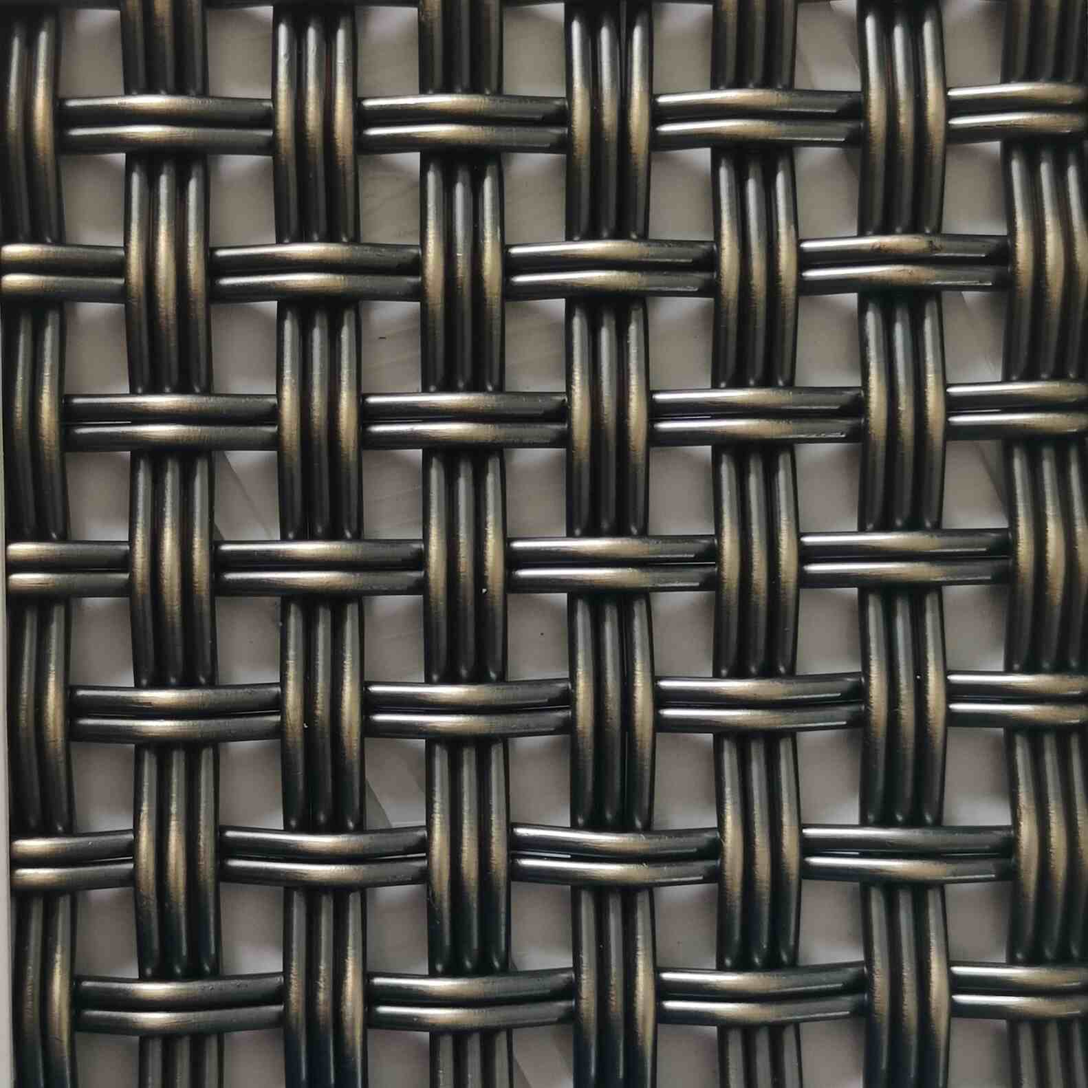 Three Round Wire Combined Grid Vintage Woven Metal Mesh