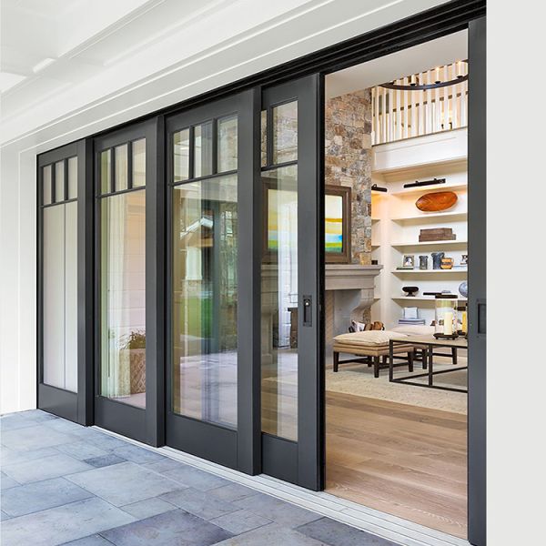 Puertas de vidrio de aluminio templado aislado personalizado con perfil de trabajo pesado