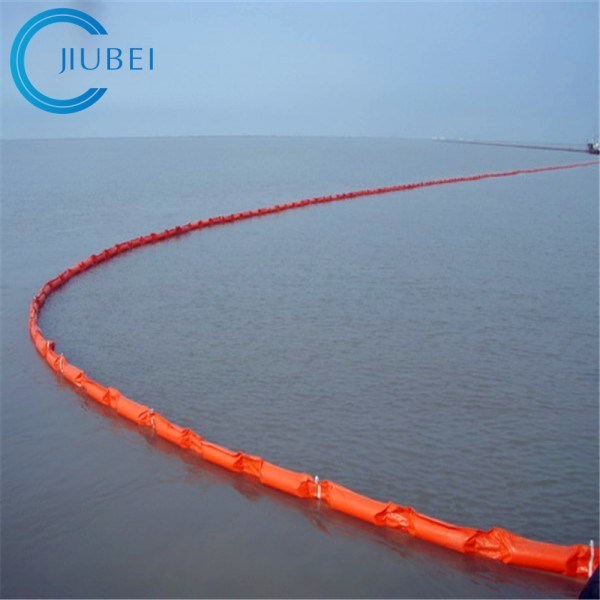 Orange PVC and Rubber Solid Float Oil Containment Boom for Marine Oil Spill Response
