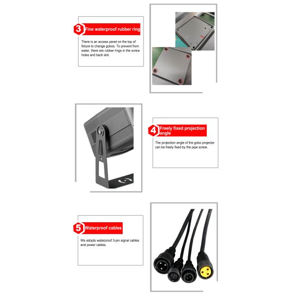 Nebula 100W LED Light Source Zoom Gobo Projector for Commercial Advertisement
