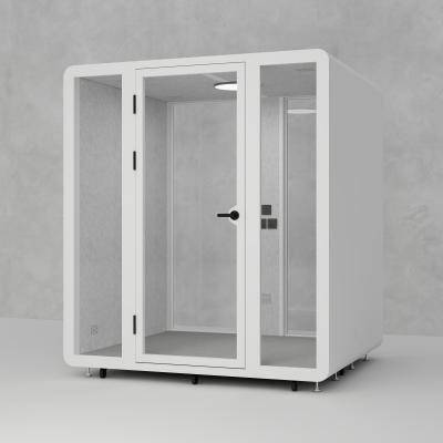 Portable 2- 4 Person Meeting Pod , Modular Office Pods Soundproof