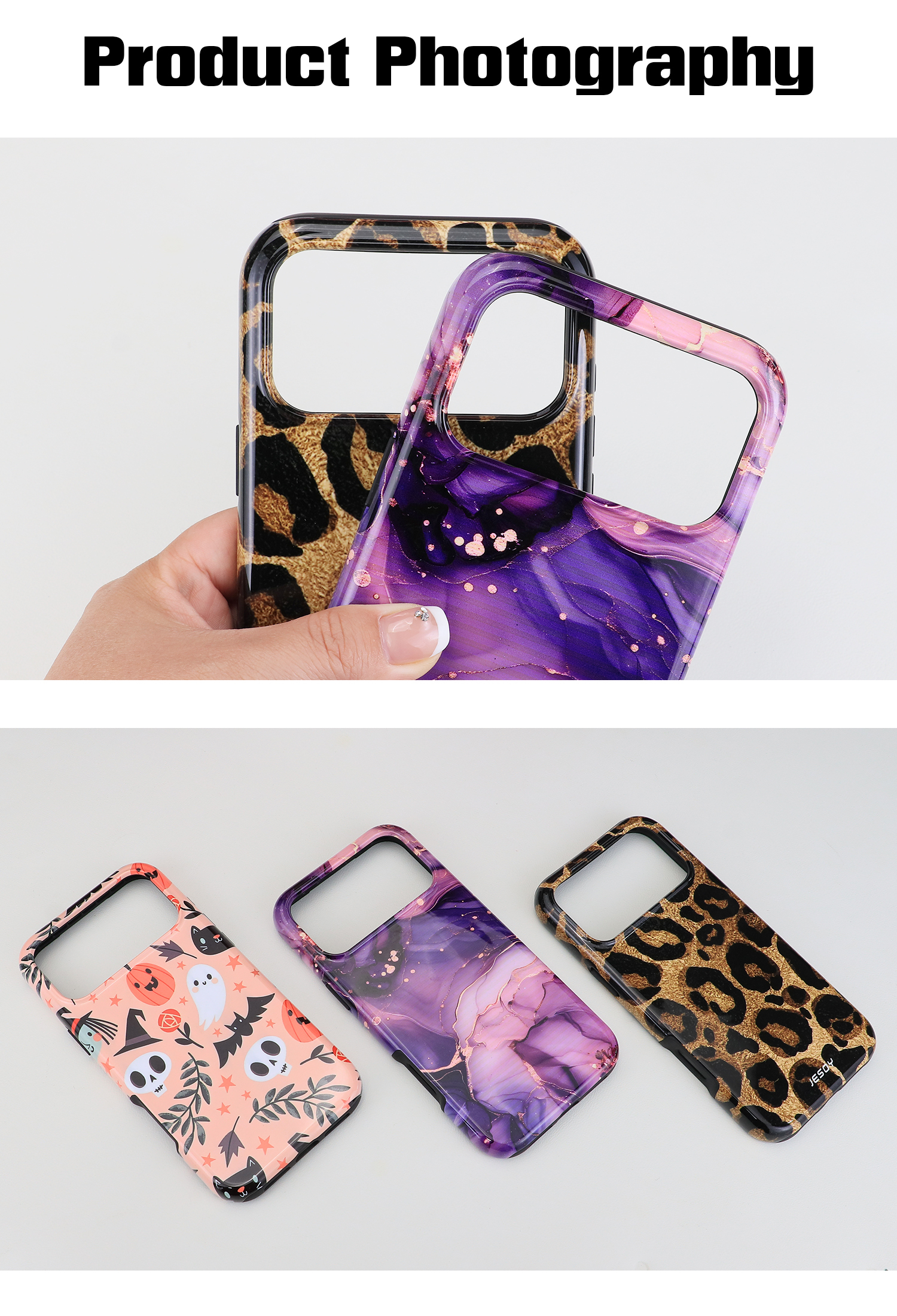 3D Sublimation Phone Case with 5m Drop Protection Built-in MagSafe and Interchangeable Artwork for iPhone Samsung