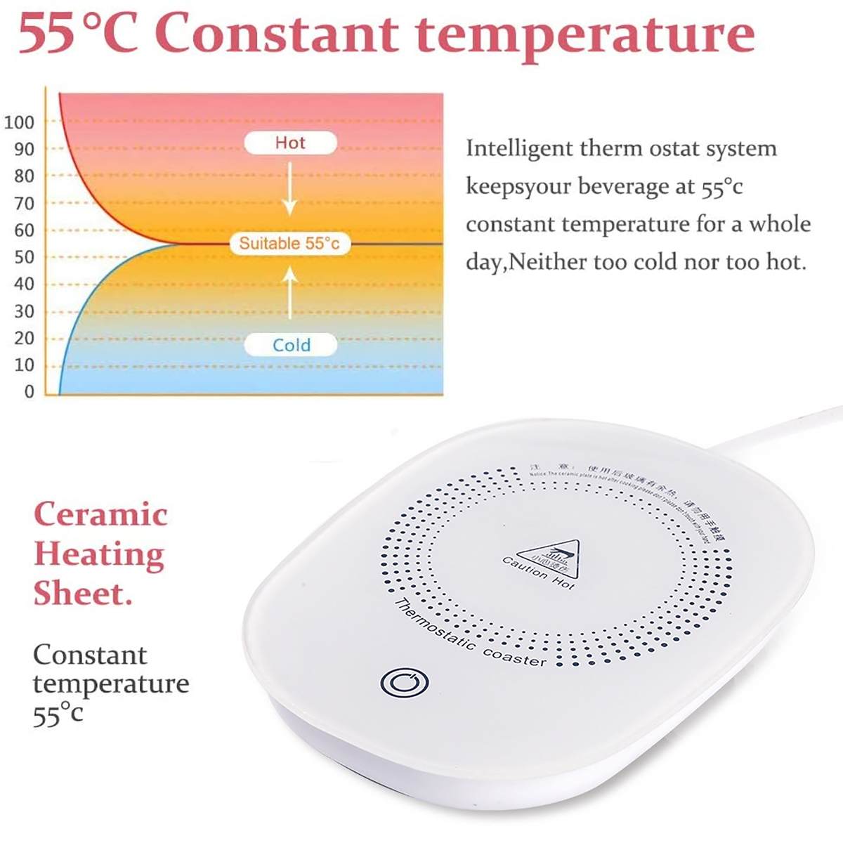 грелка Warmer&Cup кружки кофе 16W 55C для пользы стола офиса