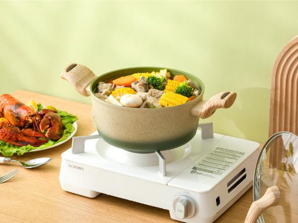 Punhos resistentes de Pan Non Stick With Heat da caçarola de alumínio do elevado desempenho e tampa de vidro