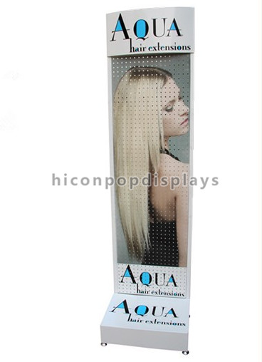 Retail Store Advertising Floor Hair Display Stand For Hair Extension And Accessories