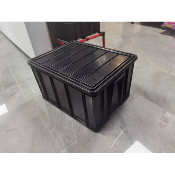 ESD Plastic Storage Box with Lid – Conductive & Anti-Static Crate