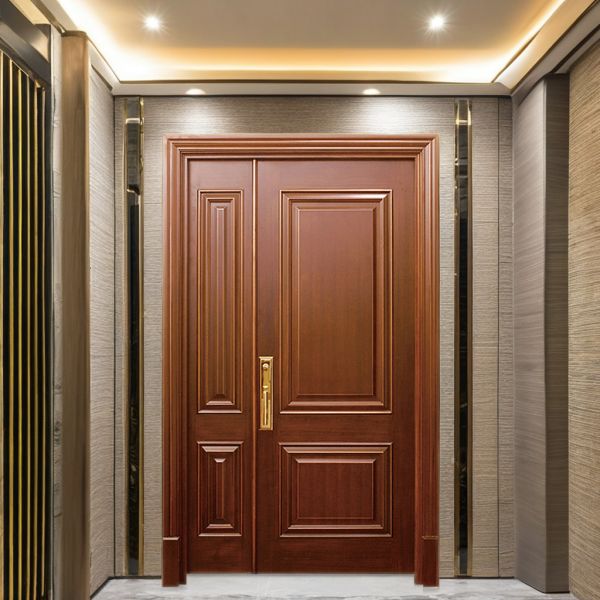 Sun Protected Modern Steel Embossed Security Door Manual Open for Residential Houses