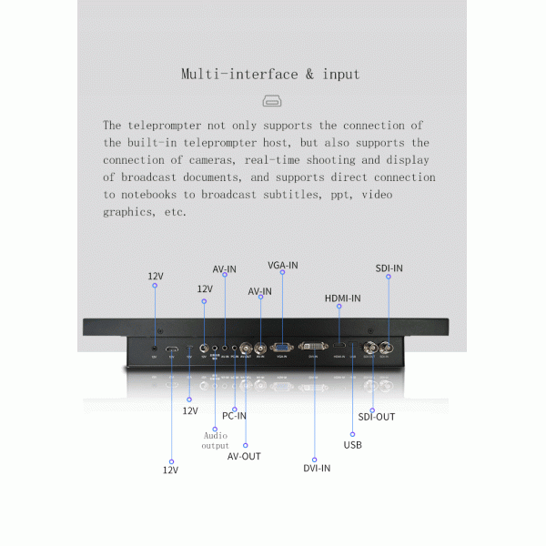 17 polegadas Super Sala de Conferências Teleprompter Discurso de Reunião Prompter de Molde Privado embutido