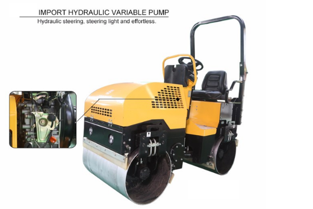 el tipo doble de la gasolina 800kg del rodillo de camino del poder rueda el rodillo de camino en tándem vibratorio