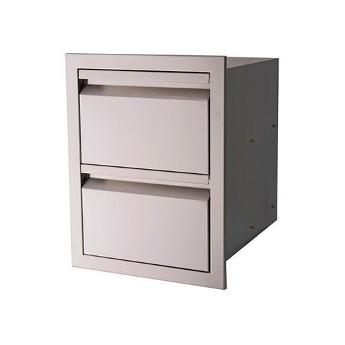 Outdoor Built In Bbq Drawers And Doors Double Storage 22