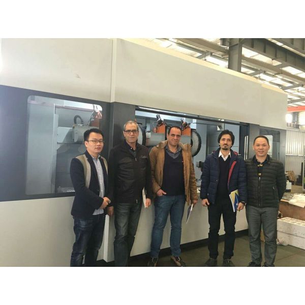 Spindle Speed Six Axis Multi Metal Parts Surface Polishing Machine Brass Tube Buffing Equipment For Sanitary Ware