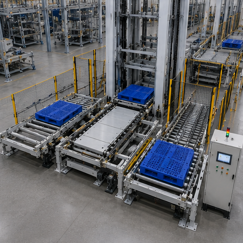 Lifting Pallet Transfer System Warehouse Conveyor Automated Material Handling System