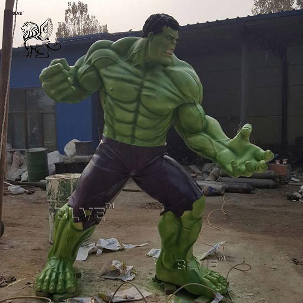 Marvel Superhero Fiberglass Hulk Statue Life Size Resin Sculpture