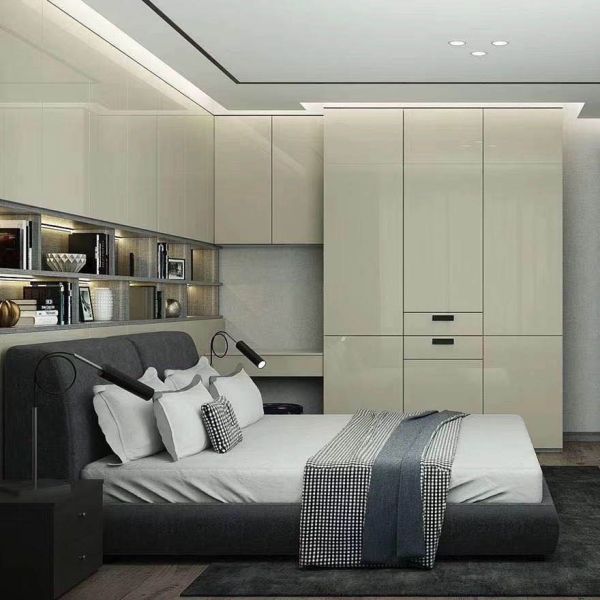 Массивная деревянная автоматическая качающаяся дверь гардероб белый антипорошок Шейкер дизайн