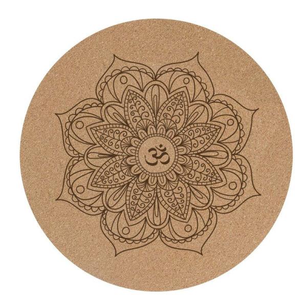 Círculo natural Cork Yoga Mat Eco Friendly Slipproof de Yuelin 3mm grossos
