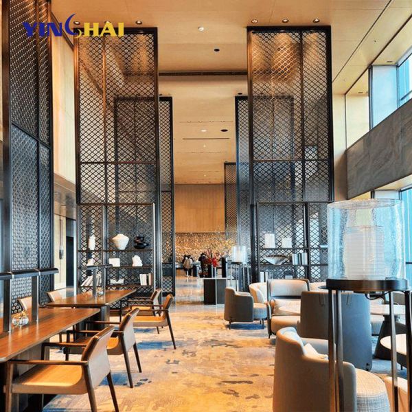 Stylish Metal Room Divider For Hotel Lobby Partition And Decoration Engineering