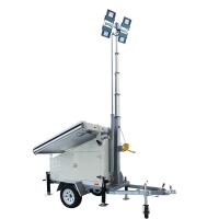 Remolques de iluminación con focos solares portátiles para iluminación de huertos