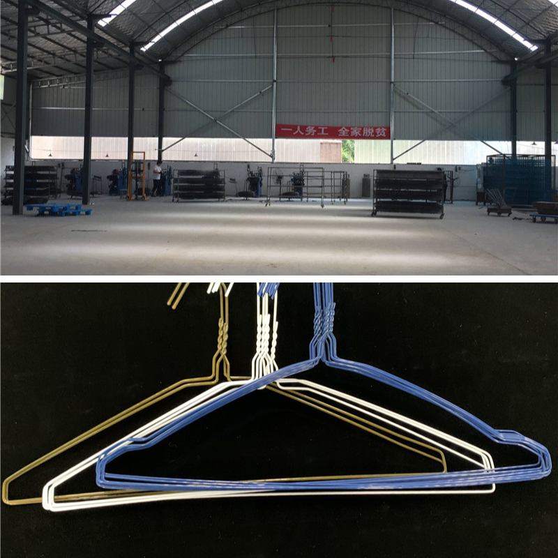 Lightweight Wire Dry Cleaning Hangers Powder Coated Surface For Laundry Store