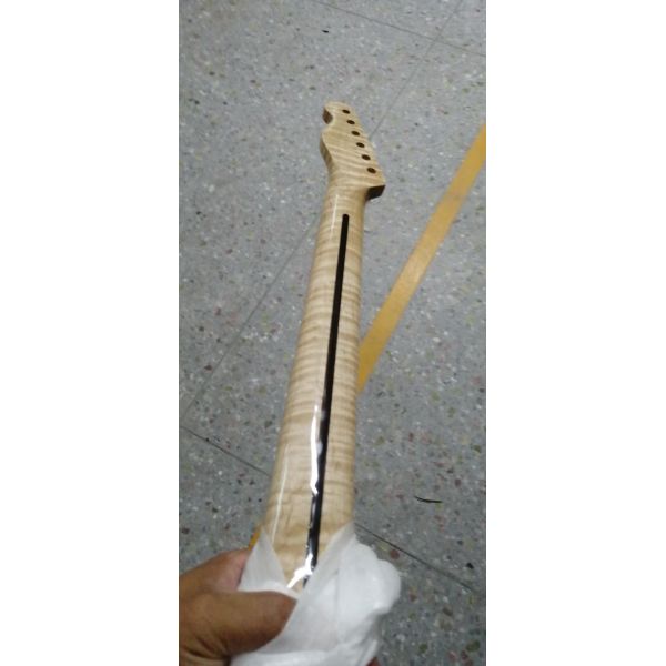 Custom Grand Paddle Guitar Headstock Unfinished Roasted Maple ST Guitar Neck Electric Acoustic Guitar Accept Kinds OEM