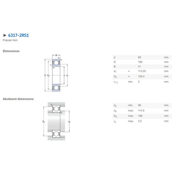 Double Shielded Ball Bearing Oil Lubrication For Agriculture And Forestry Equipment