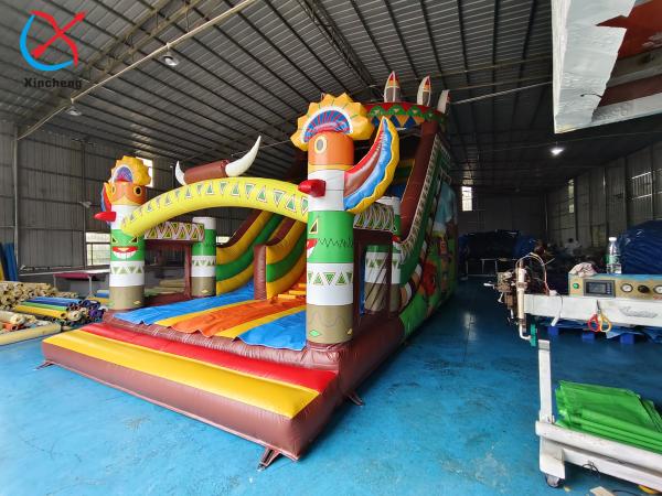 Fabricant Slides gonflables commerciaux en PVC Slides gonflables doubles exotiques