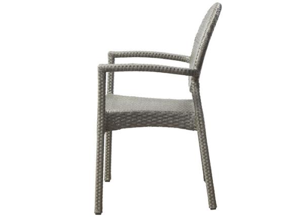 Round Back Designed Outdoor Rattan Dining Chair Patio Garden Furniture