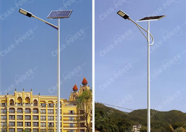 Metal Galvanized Pole Commercial Solar Pole Lights , 100W Solar Led Area Lighting 15000lm