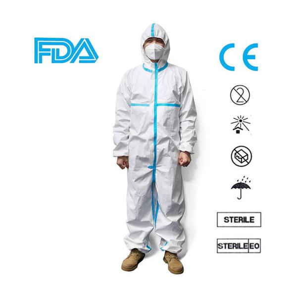 Microporous Disposable Protective Gowns Waist Tied Easy Adjustable Tightness