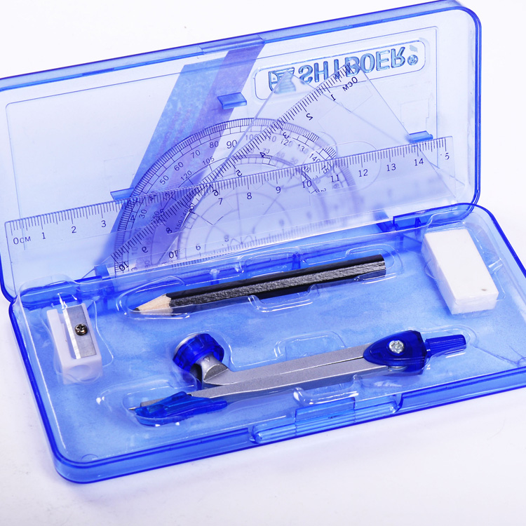 Wholesale High Quality 8pcs School Mathematical Instrument Set