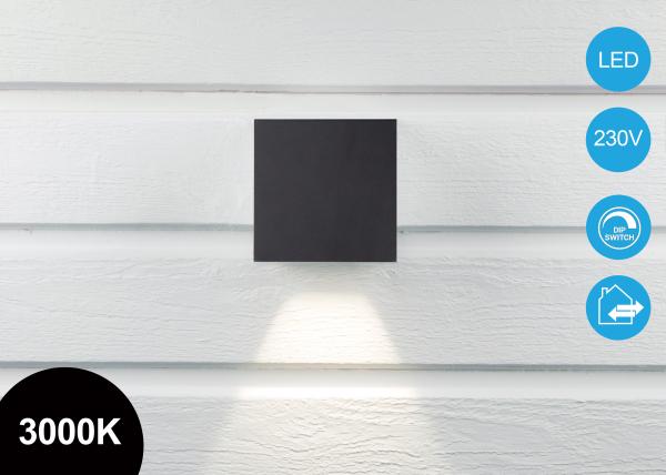 Outdoor Cube  6W LED IP65 Wall Pack Light With 3-Step Dimmable Driver 3000K Aluminum Alloy