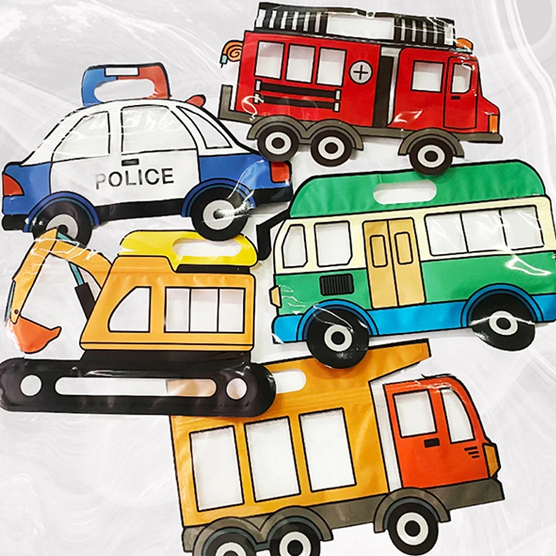 CMYK 4 Color Offest Printed School-Shaped Standing Bag for Children's Gift Candy Packaging