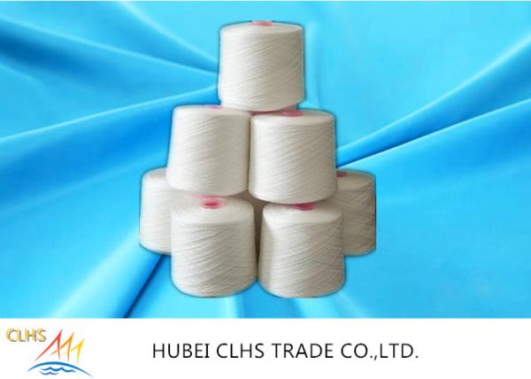 Raw White Paper Cone 100% Polyester Spun Yarn 20/2 40/2 With Platic Tube