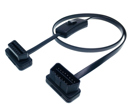Black Ribbon OBD2 RJ45 to Ethernet OBD II Male to RJ45 Cable for Temperature Range -20-80°C User-friendly