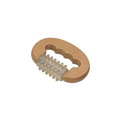 Plastic Roller Wooden Body Massager 9cm Width For Household