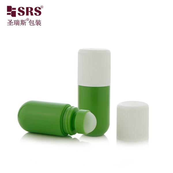 RPPA1-50ML Double Wall CRC Child Resistant Cap Ribbed Plastic PP Press Screw Design Roll On Deodorant Bottle
